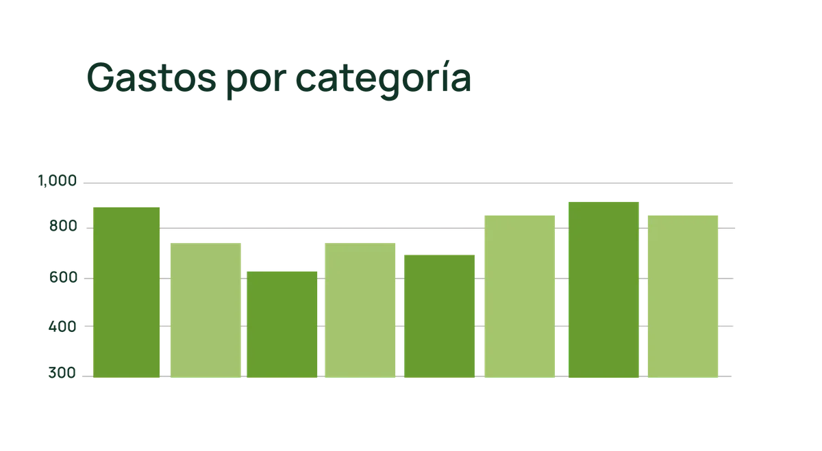 Reporte de gastos por categoría en Ooh Gastos